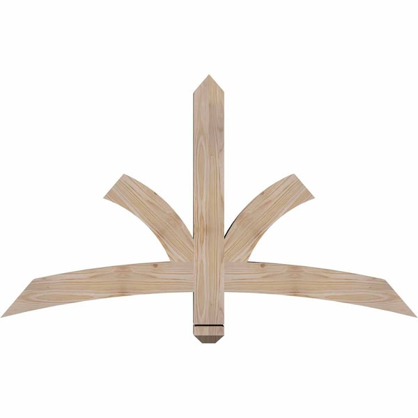 Ekena Millwork Davenport Smooth Timber Gable Bracket, Douglas Fir, 48"W x 28"H x 3 1/2"D x 3 1/2"F, 14/12 Pitch GBW048X28X0404DAV00SDF - main